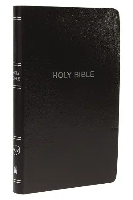 NKJV, Thinline Reference Bible, Leather-Look, Black, Red Letter Edition, Comfort Print - Imitation Leather