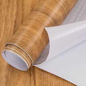 15.7" ×786" Wood Grain Wallpaper Peel and Stick Vinyl Film Self Adhesive Decor Wall Paper for Cabinet Drawer Shelf Liner Easy to Clean