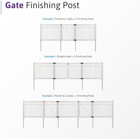 WamBam 5ft White Vinyl Finishing Post
