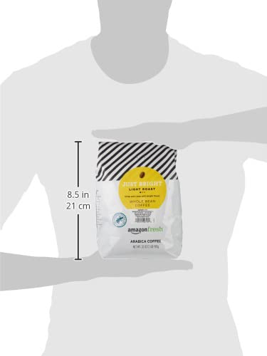 Amazon Fresh, Just Bright Whole Bean Coffee Light Roast, 32 Oz (Pack of 2)