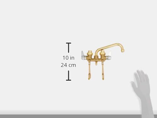 Homewerks 3310-255-RB-B Homewerks Two Handle Laundry Tray Faucet with Straddle Legs, Rough Brass,