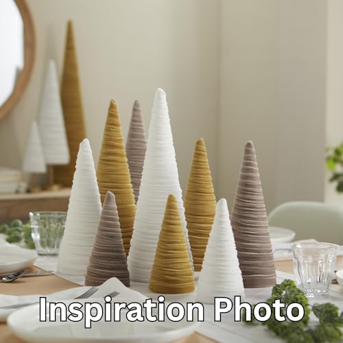 Your Heart's Content Light Ivory Velvet Trees Set of 3 (Light Ivory)