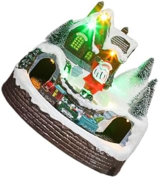 Musical Christmas Tree Train Decors Elegant Christmas Train Display with Lights and Music for Yuletide Table Christmas Display
