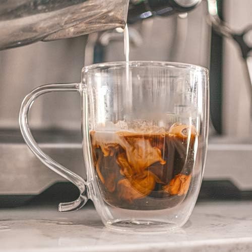 GROSCHE Aberdeen 34 oz tea pot and bottom dispensing tea steeper and Cyprus Large 16 oz double walled glass mug set