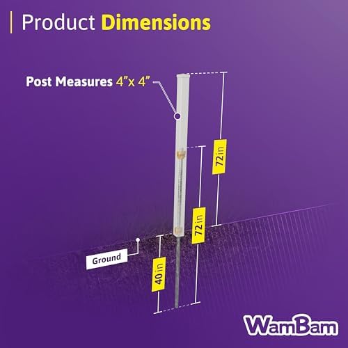 WamBam 6ft White Vinyl Finishing Post