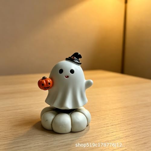 Turning Halloween Desk Decor Resin Figurine Toy Cartoon Tabletop Accent for Shelf Windowsill Coffee Table Party Display Halloween Resin Figurine Desk Accent Tabletop Ornament Shelf Display Room Base