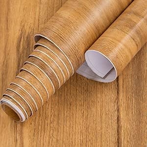 COSNIGHT 15.7" ×590" Wood Grain Wallpaper Peel and Stick Vinyl Film Self Adhesive Decor Wall Paper for Cabinet Drawer Shelf Liner Easy to Clean