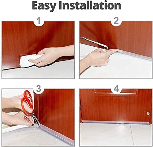 Betlex Door Tape for Seal Strips for Home Gap Sealer Silicone Sound Proof, Insect, Window Weather Stripping Tapes Sealing Sticker Seal Strip (2 Meter, 45 mm)