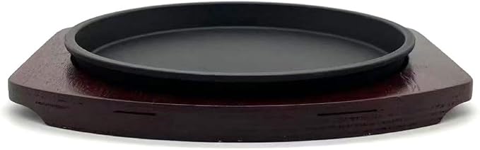 Cast Iron Fajita Plate, Skillet Pan, Steak Platter (11 inch with Base)