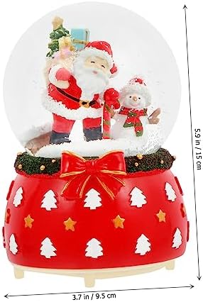1pc Christmas Crystal Music Box Decoration Rotating Scene Festive Tabletop Adornment for Holiday Parties and