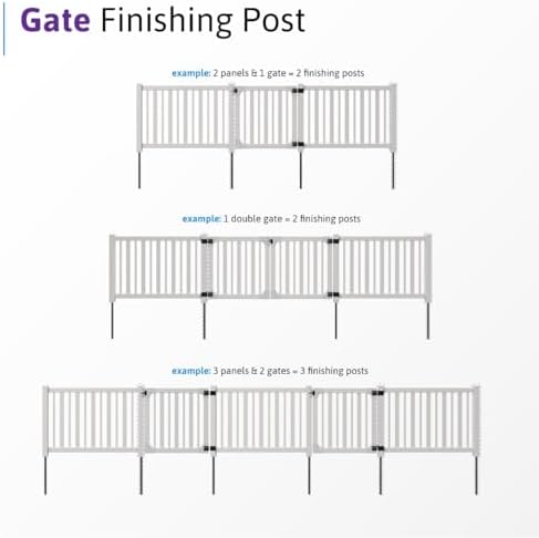 WamBam 4ft White Vinyl Finishing Post