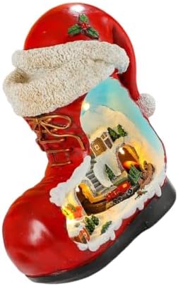 Christmas Village Sets, Animated LED Boot Music Box Decoration