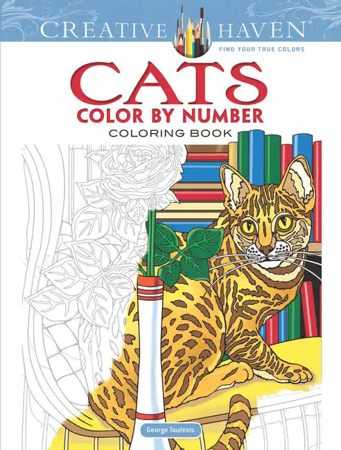 Creative Haven Cats Color by Number Coloring Book - Paperback