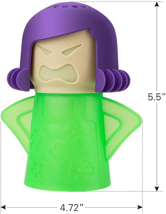 TOPIST Angry Mama Microwave Cleaner Angry Mom Microwave Oven Steam Cleaner and Disinfects With Vinegar and Water for Kitchens, Steamer Cleaning Equipment Cleans the Crud in Minutes (Green)