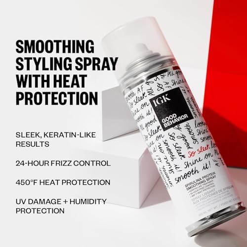Igk Good Behavior Spirulina Smoothing Spray Anti Frizz Heat Protectant Vegan