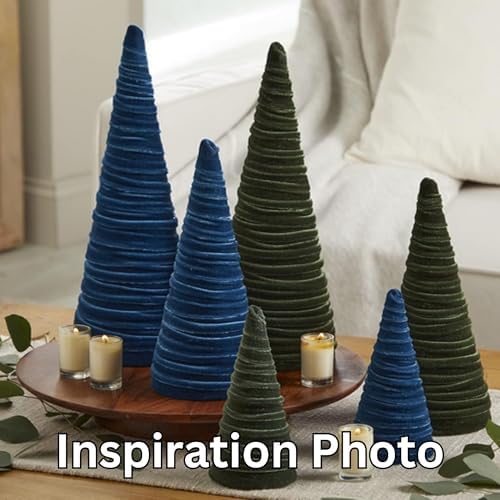 Your Heart's Content Teal Velvet Trees Set of 3 (Teal)