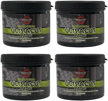 Renegade Products Ultra Cut Pads – Pre-Saturated Heavy Cut Metal Polishing Pads for Aluminum & Stainless Steel – 10-Pack, Removes Heavy Oxidation, Tarnish & Buildup – No Bottle Needed (4-Pack)