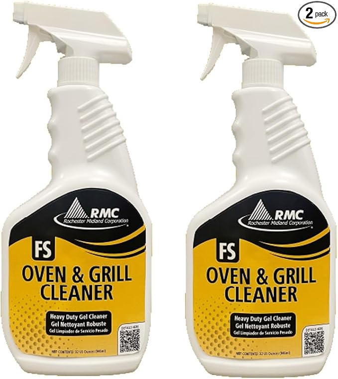FS Oven & Grill Cleaner, Stove, Oven Heavy Duty Industrial Strength for Toughest Restaurant Kitchen Equipment Cleaning Jobs Eliminate Grime, Crust, Stains (2 Pack) 32oz