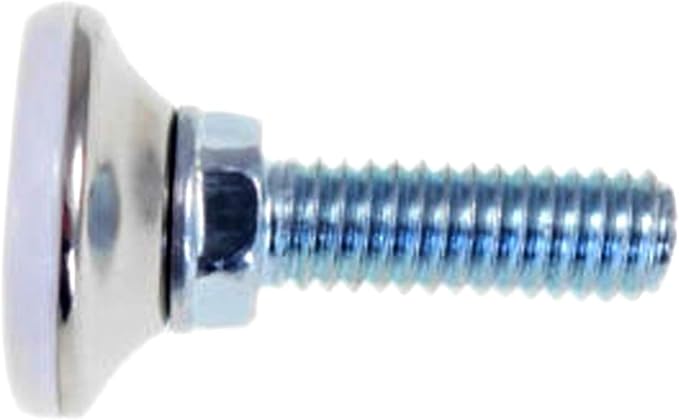 Furniture Levelers 3/8-16 - Heavy Duty Adjustable Leg Leveling Glides for Furniture - Screw on Furniture Glide Leveling Foot Adjuster for Furniture Legs - White Nylon Leveling Feet (4, 3/8-16)