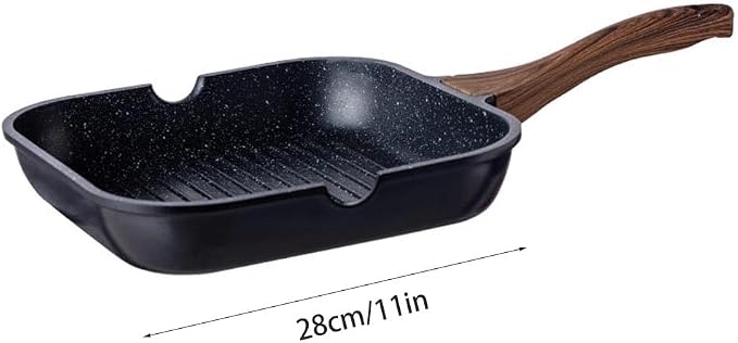 Woks & Stir-Fry Pans 11Inch Nonstick Frying Pan, Granite Induction Pans for Cooking Omelette Non-Stick Cookware Set, Healthy Kitchen Skillet Non Sticking Stone Pot and Pa