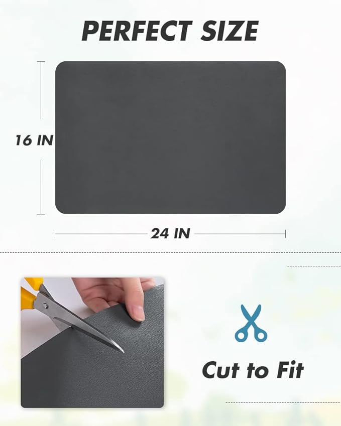 AMOAMI-Coffee Mat Hide Stain Rubber Backed Absorbent Dish Drying Mat for Kitchen Counter-Coffee Bar Accessories Fit Under Coffee Maker, Espresso Machine, Pot, Dish Rack