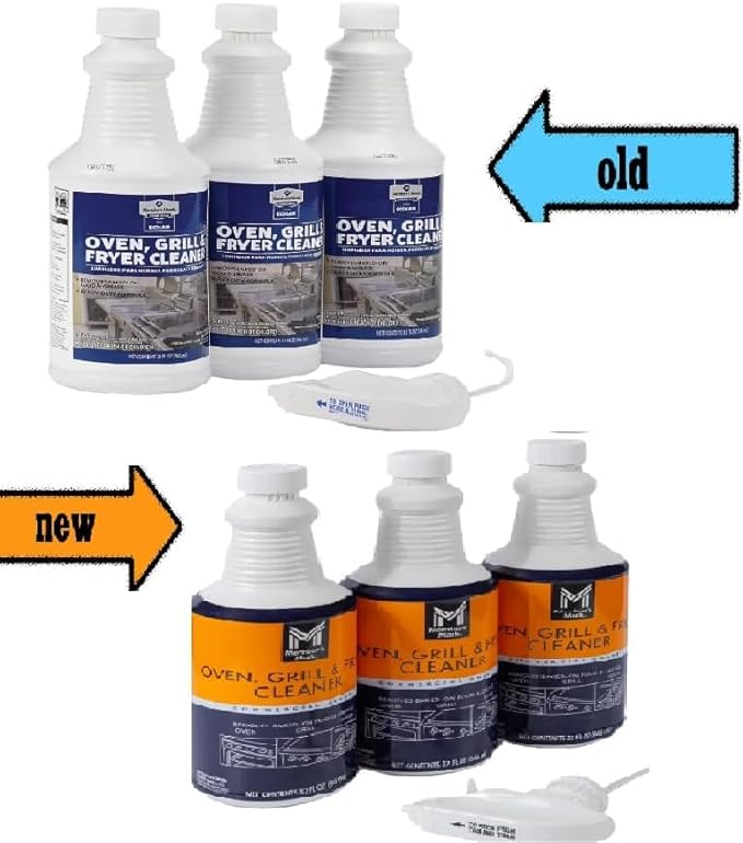 Oven Grill and Fryer Cleaner with Stainer Value Pack (32 oz, 3 pk) Heavy Duty Commercial Cleaner