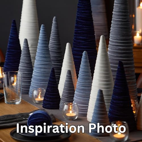 Your Heart's Content Slate Blue Velvet Trees Set of 3 (Slate Blue)
