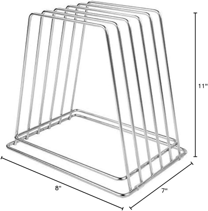 Thirteen Chefs Professional Kitchen Cutting Board Organizer, 1" Slot Stainless Steel Rack Fits Baking Sheets and Pans, NSF Approved for Commercial Restaurants