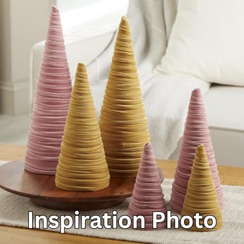 Gold Velvet Trees, Set of 3, Gold