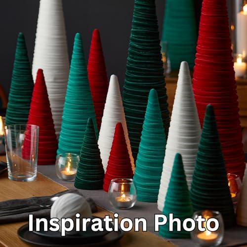 Your Heart's Content Emerald Velvet Trees Set of 3, (Emerald)