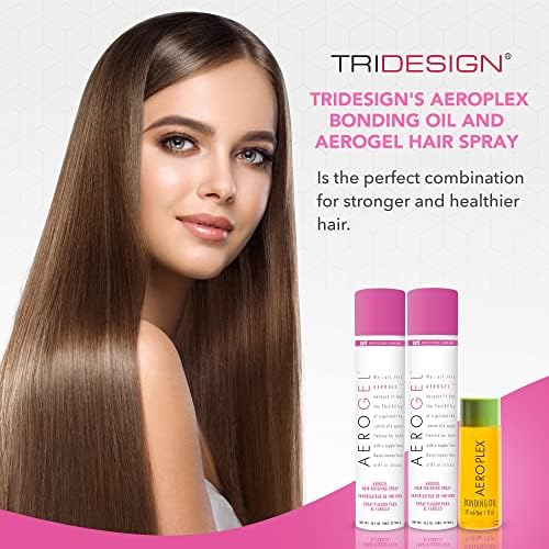 TRIDESIGN Aerogel Hairspray Aeroplex Bonding Oil Bundle -10.5oz, 1oz -3Pack