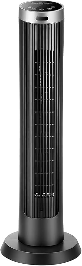 OmniBreeze Digital Electric Tower Fan, with Remote Control, LED Display, Standing Bladeless Floor Fans Cooling and Quite Indoor Living Room Bedroom use (36 Inch)…