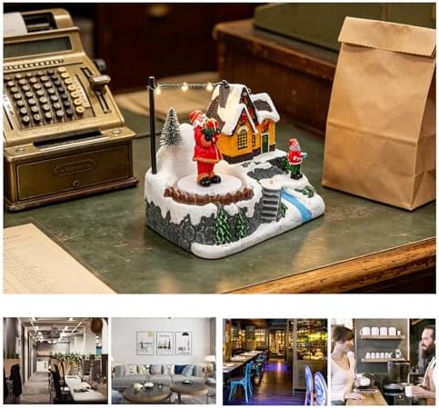 Christmas Music Box Snow Globe with Rotating Tree for Holiday