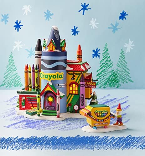 Department 56 North Pole Crayola Village Crayon Factory Animated Lit Building, 10.24 Inch, Multicolor