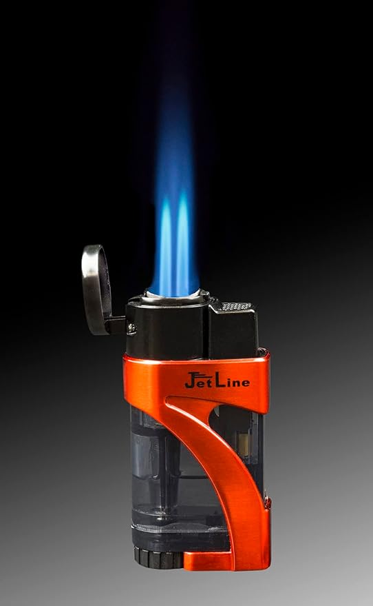 Jetline Phantom Double Flame (4PK) - Sleek and Durable Jet Torch Cigar Lighter