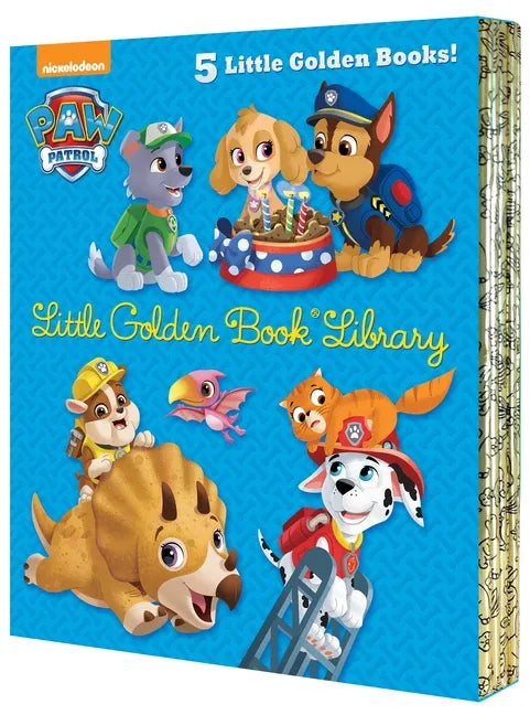 Paw Patrol Little Golden Book Library (Paw Patrol): Itty-Bitty Kitty Rescue; Puppy Birthday!; Pirate Pups; All-Star Pups!; Jurassic Bark! - Boxed Set