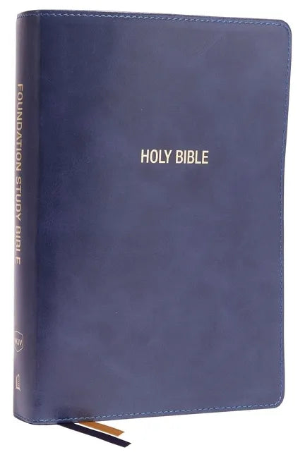 Nkjv, Foundation Study Bible, Large Print, Leathersoft, Blue, Red Letter, Comfort Print: Holy Bible, New King James Version - Imitation Leather