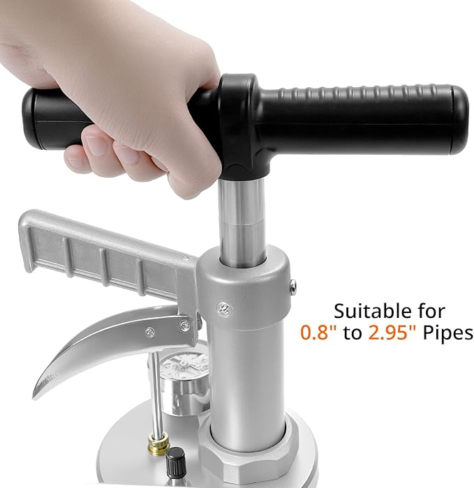 QWORK Air Pressure Drain Blaster Pump, Quick Pipe Cleaner for Toilet, Sink & Shower
