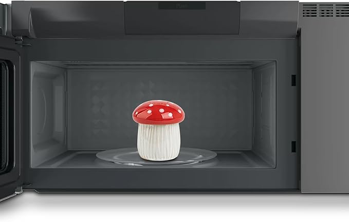 dgudgu Mushroom Microwave Cleaner Steam Ceramic Oven Cleaner Microwave Steam Cleaner Red Kitchen Microwave Cleaning