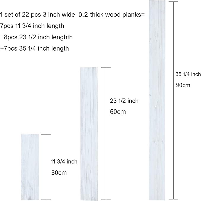 Peel & Stick Wood Planks for Walls - Real Wood Wall Panels, DIY Easy Application, Rustic Reclaimed Paneling - White Wash, 10.5 sq. ft