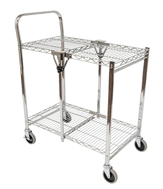 FSE 373-WSCC-2 Two-Shelf Collapsible Wire Utility Cart