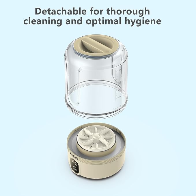 Underwear Washing Machine,2025 Upgrade Mini Washer Deeply Cleans Small Laundry Items, Socks, Underwear, Baby Clothes,Portable Washing Machine is Suitable for, Apartments, Hotels, Travel