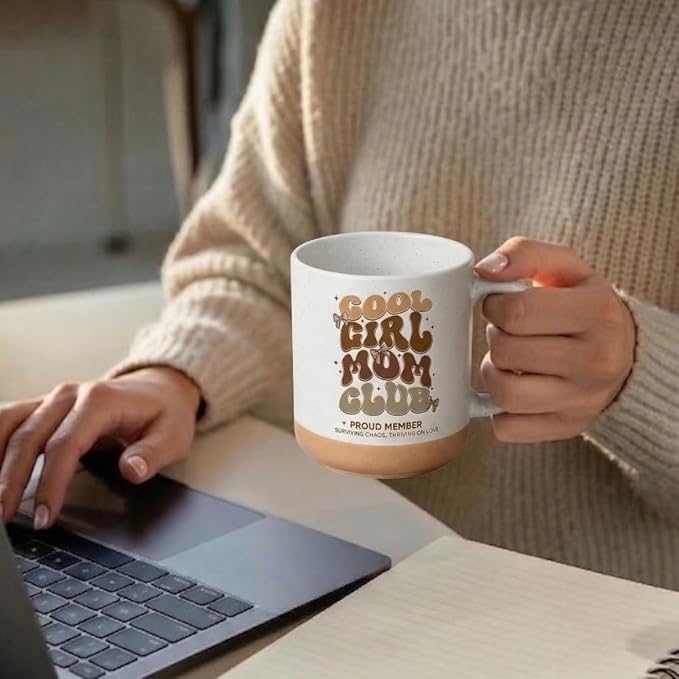 Girl Mom Mothers Day Gifts, Cute 11oz Stoneware Coffee Mug for Girls Moms, Mothers Day Gifts For a Mom of Girls, Girl Moms Mug For Hot and Cold Drinks, Dishwasher and Microwave Safe