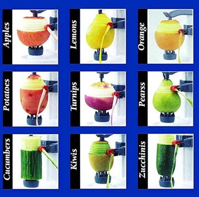 Electric Potato Peeler Automatic Rotating Potato Apple Fruit Vegetable Peeling Machine Stainless Steel Kitchen Peeler Tool (White)