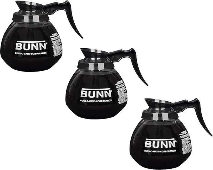 Generic Supply Depot Compatible with Coffee Pot Decanter/Carafe, 3 Black Regular, 12 Cup Capacity, Set of 3,, large, BP25802011