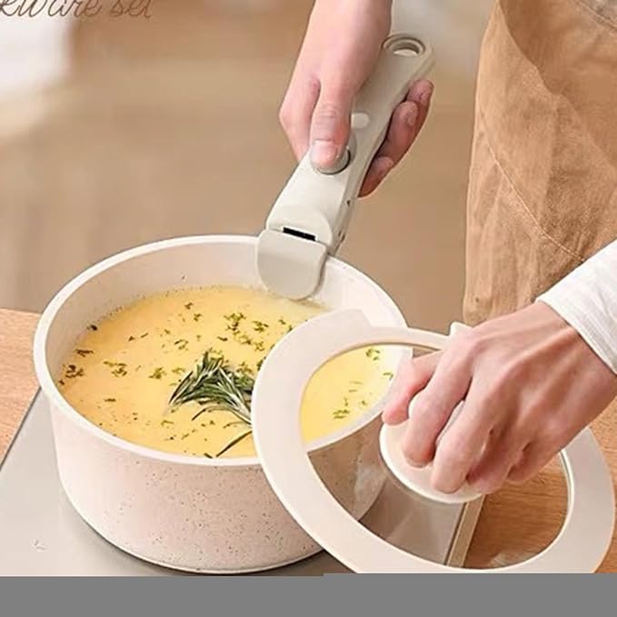 Nonstick Cookware Set - Detachable Handle | Anti-scalding Handle | Suitable for Home, Cooking Pot Accessories