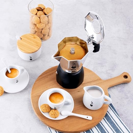 Bialetti Brikka Moka Pot Stovetop Espresso Maker – Crema-Rich Italian Coffee Maker, 2 Espresso Shots (3.4 oz / 100 mL), Black