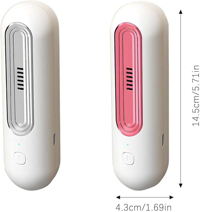Fridge Deodorizer Odor Eliminator | Rechargeable Refrigerator Purifier | No Filters Needed | Dual Mode | Long Battery Life | Small and Space-Saving (Red)