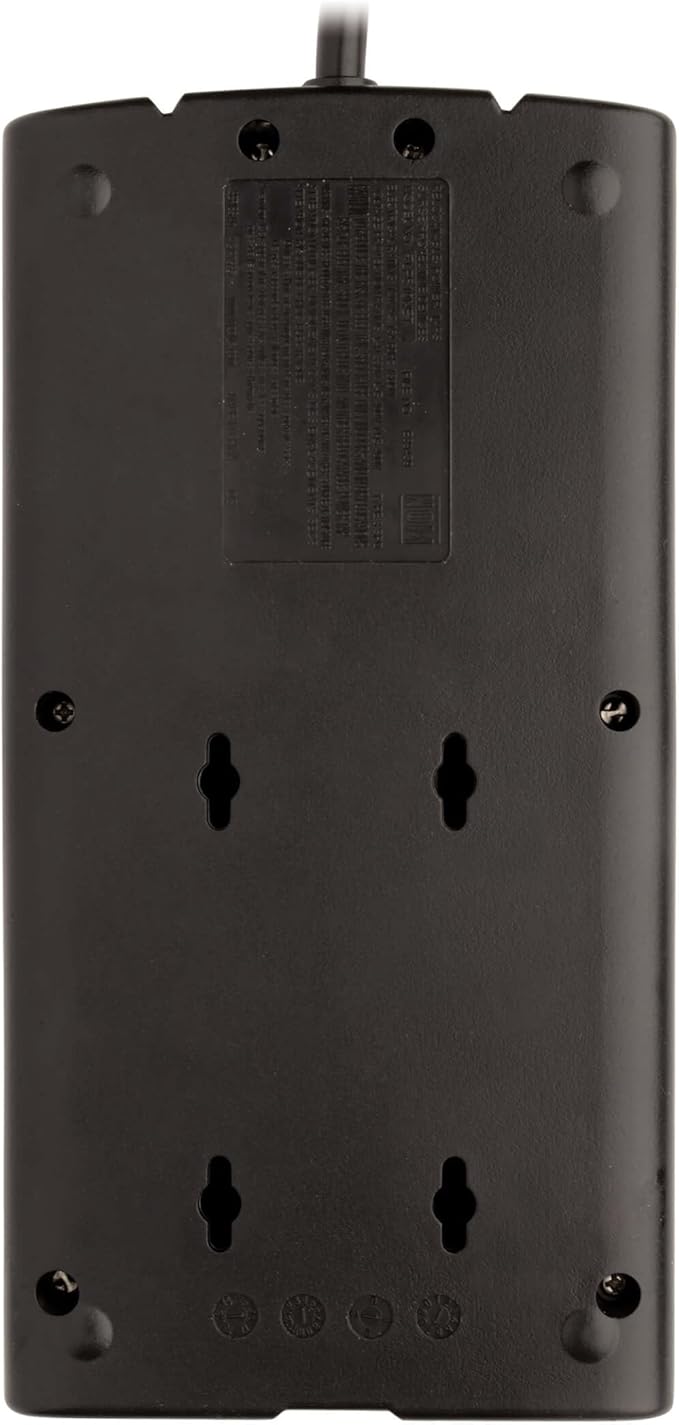 Eaton Tripp Lite Series TLP808B 8 Outlet Surge Protector Power Strip with Flat Plug, 1440 Joule Rating, Black, UL Listed & Certified, 8ft Extension Cord with Multiple Outlets for Home Office