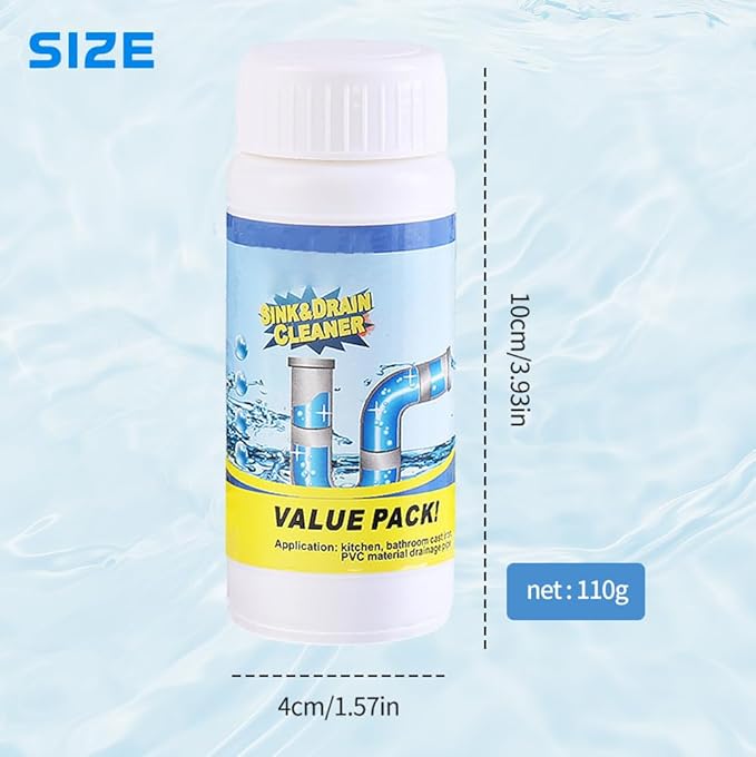 2026 Upgraded Sink and Drain Cleaner, Sink Drain Cleaning Powder, Multi-functional Pipe Unclogging Solution for Kitchen and Bathroom, Fast Acting Clog Remover for Home Users (2PCS)